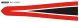 Front Fender Sticker, decal for red/white colour variation 'BLUISH WHITE COCKTAIL' suitable for front fender item 31092W, 1 piece (red/white/black)