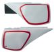 Plaques latérales TT600, blanc, la paire, adaptable. TT600-'92 (PAS Belgarda ou TT/E+R)