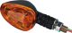 Mini clignotants courts, style Duke, noir (la paire, siglé 'E', long. 75mm, bras: 20mm / M10, ampoule: BA15s 12V/10W)