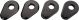 Kit adaptateur pour mini clignos avec tige de 10mm, aluminium anodisé noir brillant, pour une paire de clignos (kit avec 2 plaquettes int. et ext.)
