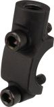 Handlebar Clamp for Brake Fittings, with mirror thread M10x1.25 left-hand (Yamaha STD), width 20mm, hole spacing 32mm, suitable for 22mm handlebars