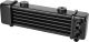 Jagg Oil Cooler 6 Row, black, size approx. 200x54x33mm, connections for oil pipe item 90091/90144 (10mm), M6 fixings with distance 90mm