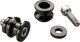 Mounting Sleeves / Bobbins for Rear Wheel Jacks with V-forks, can also be used as luggage hooks, black anodised aluminium, M8x25mm bolt, 1 pair