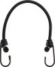 Elasticated Strap with Plastic-Coated Metal Hooks, length 40cm, black, 1 piece