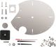 Wall Clock XT500, DIY kit for self-assembly, aluminum cover for RIGHT side cover, quartz movement excl. battery (requires 1x type Mignon/AA)