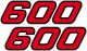 Decor/Decal Set Side Cover, red/black RH/LH (sticker, 1 pair), OEM reference # 55U-21781-00