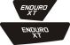 Decal Set for Side Cover Left and Right, 2-piece, matt black, design and lettering based on '76 decal of the 500 series