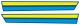 Side Cover Stickers, 1 pair of strips in blue/yellow/blue, OEM reference # 1VJ-21781-10 / 1VJ-21782-10