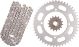 Kit chaîne à joints toriques, RK520XRE, 15/47, 114 maillons, ouverte avec 2 attaches (rivet, clip), pignon à cannelures fines
