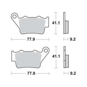 Jeu de plaquettes de frein arrière TRW, la paire, pour étrier BREMBO (TT600, comparer avec illustration! Alternative: art. 11114