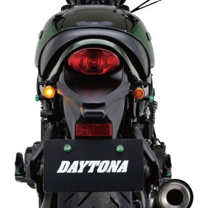 Daytona LED-Indicator D-Light SOL, metal housing dim. approx. LxWxH 47x25x30mm, orange glass, e-approved, M8 thread, 1 pair, 12V