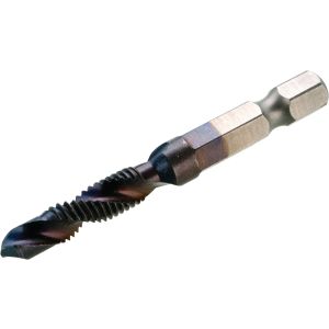 M6 Tap (M6x1.0 standard thread), bit insert with hexagon drive 6.35 mm / 1/4 inch