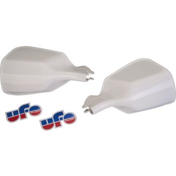 Protège mains vintage UFO pour frein à tambour, blanc, la paire