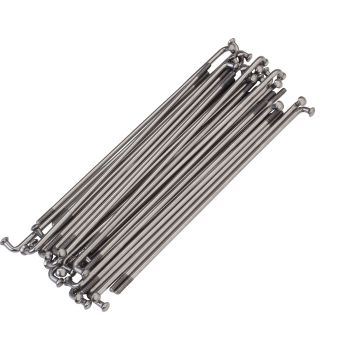 Flattrack 19' Spoke Set Stainless Steel, front, WITHOUT spoke nipple (order spoke nipple according to hole in rim, see item 31204/31205/31206)