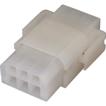 Fiche 6 contacts, 2X6 contacts ronds inclus (fiche à cran d'arrêt)