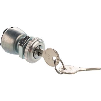 Ignition Lock/Main Switch 'Classic', 3 switch positions (parking light/off/on), aluminium housing, screw contacts, for battery/CDI ignition