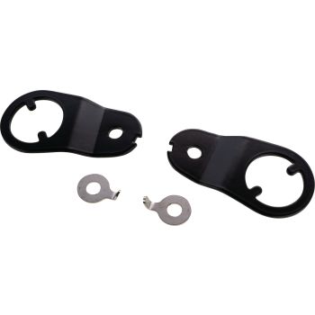 Paire de supports de clignotants arrières, refabrication, noir, nr. réf. OEM 1E6-83369-00 + 1E6-83368-00