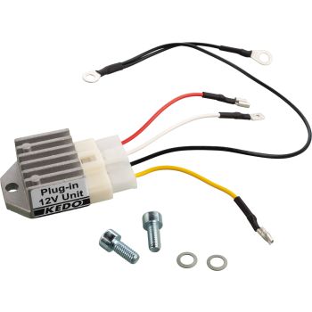 Kit KEDO Plugln pour passage en 12V, remplace régulateur et diode, montage simple, aucune modification sur faisceau nécessaire