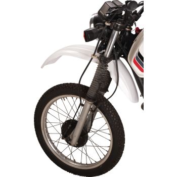 Garde boue avant trail, blanc Yamaha teinté dans la masse, très bonne protection