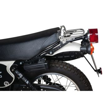 Mini Luggage Rack, polished stainless steel, complete with brackets, luggage area approx. 23x15cm, only suitable for the long German seat (-'79 and '80-)