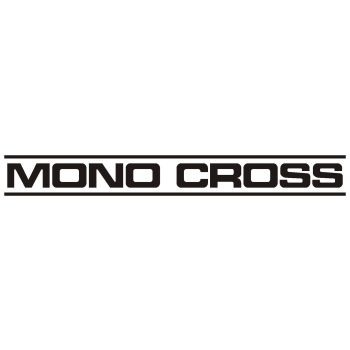 Decal 'MONO CROSS' Black, 216x25mm, design following the coloured models of Yamaha, 1 piece