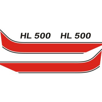 Side Cover Decal Red/Black, 1 pair left and right (upper decal strip is historically controversial, simply omit if necessary)